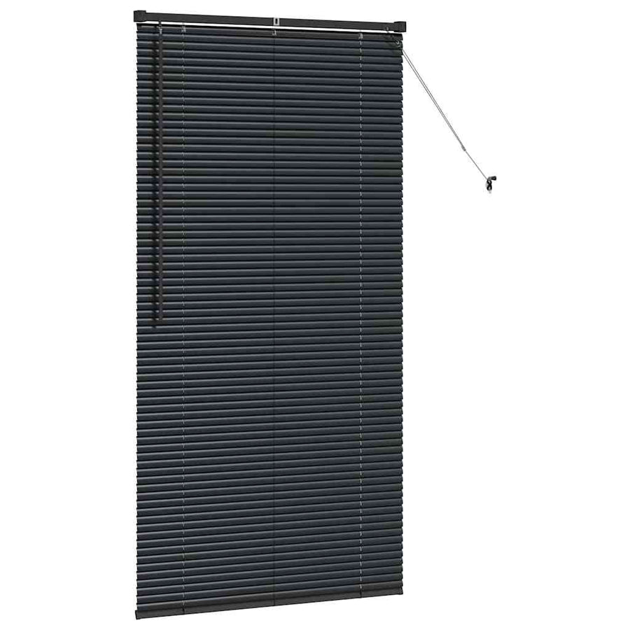 Raam Blind met gordijnen Anders Zwart 85 x 175 cm Aluminium