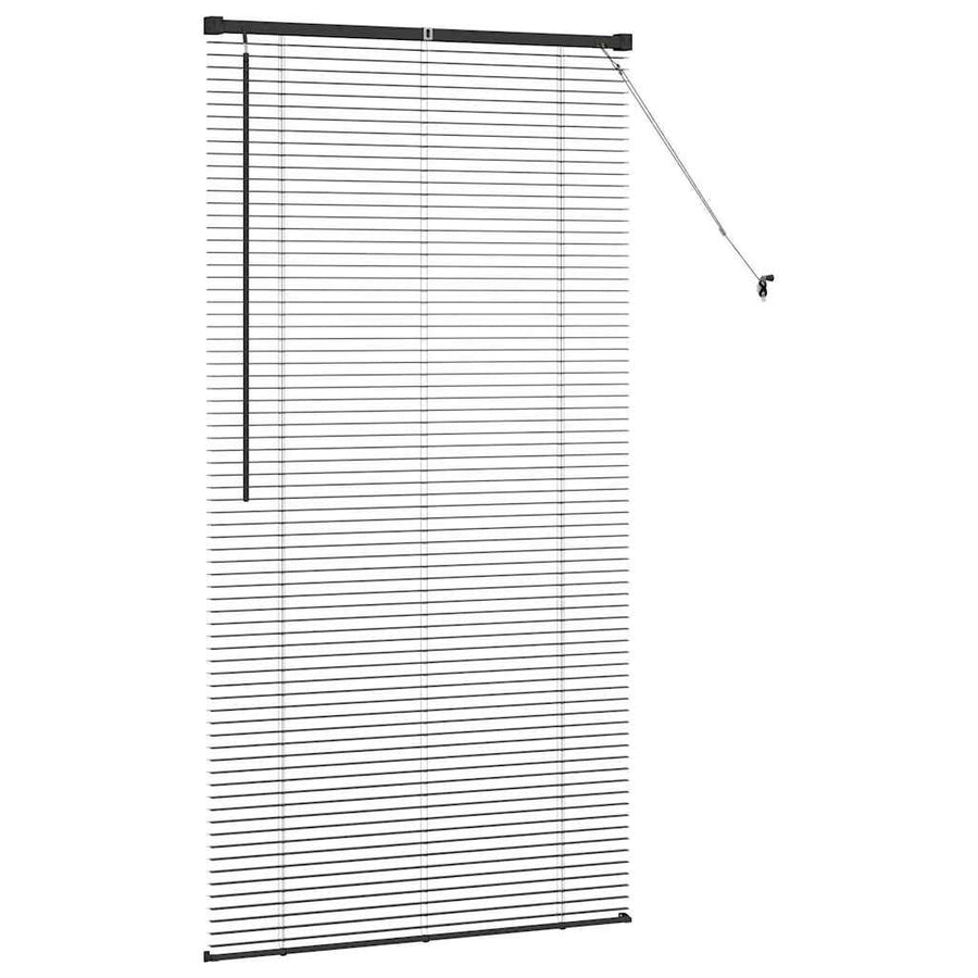 Raam Blind met gordijnen Anders Zwart 85 x 175 cm Aluminium
