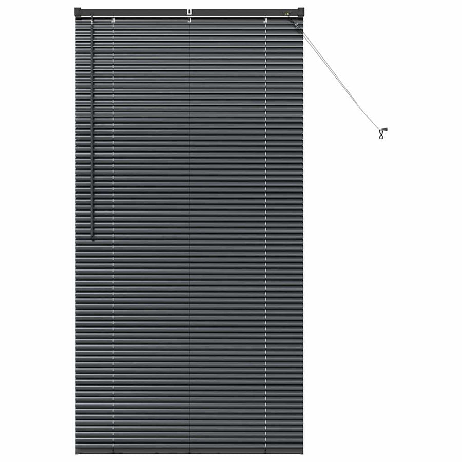 Raam Blind met gordijnen Anders Zwart 85 x 175 cm Aluminium