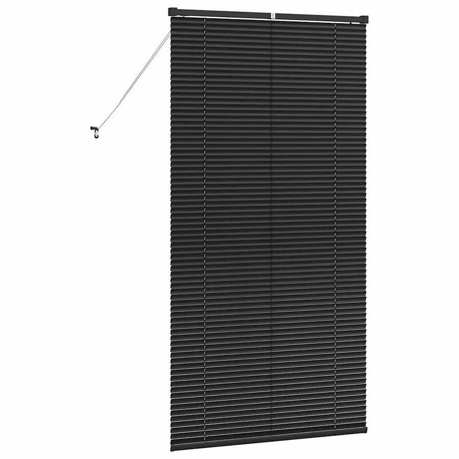 Raam Blind met gordijnen Anders Zwart 80 x 130 cm Aluminium