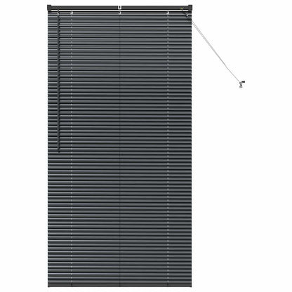 Raam Blind met gordijnen Anders Zwart 80 x 130 cm Aluminium