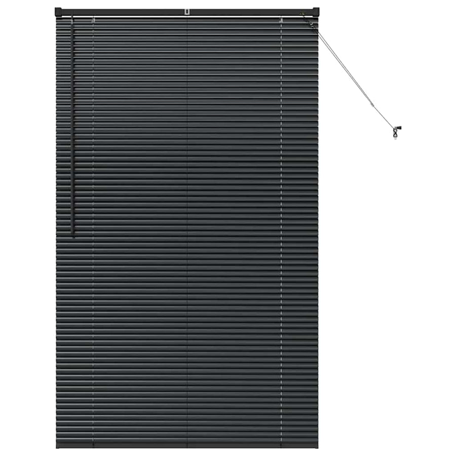 Raam Blind met gordijnen Anders Zwart 100 x 175 cm Aluminium
