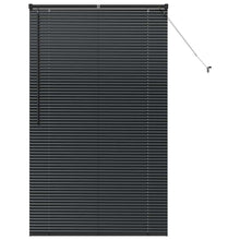 Raam Blind met gordijnen Anders Zwart 105 x 175 cm Aluminium