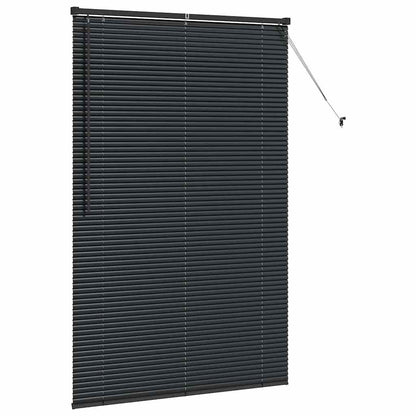 Raam Blind met gordijnen Anders Zwart 80 x 130 cm Aluminium