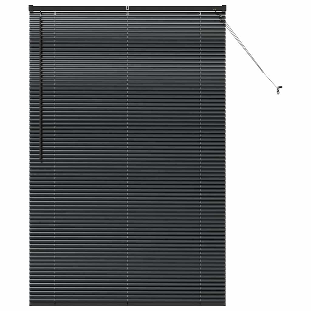 Raam Blind met gordijnen Anders Zwart 80 x 130 cm Aluminium