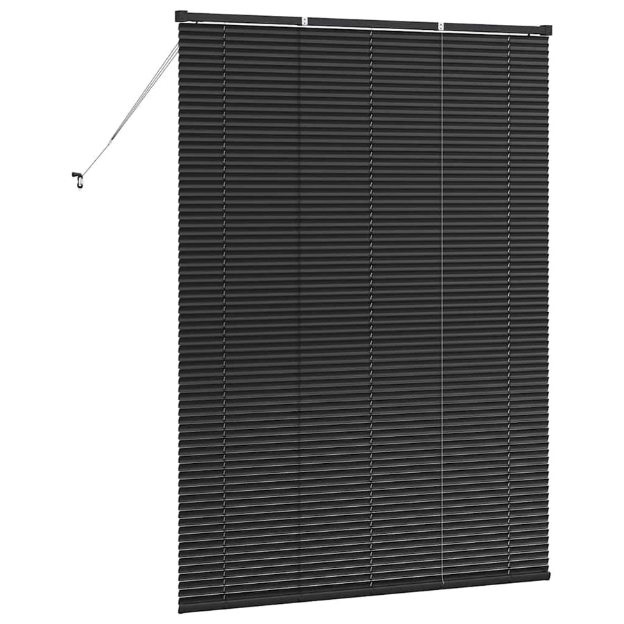 Raam Blind met gordijnen Anders Zwart 125 x 175 cm Aluminium