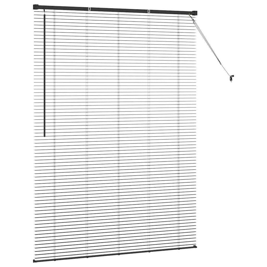 Raam Blind met gordijnen Anders Zwart 80 x 130 cm Aluminium