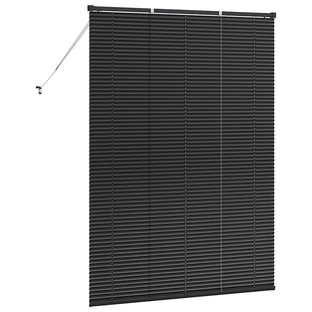 Raam Blind met gordijnen Anders Zwart 80 x 130 cm Aluminium