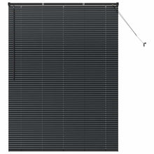 Raam Blind met gordijnen Anders Zwart 80 x 130 cm Aluminium