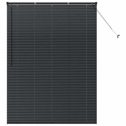 Raam Blind met gordijnen Anders Zwart 80 x 130 cm Aluminium
