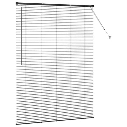 Raam Blind met gordijnen Anders Zwart 135 x 175 cm Aluminium