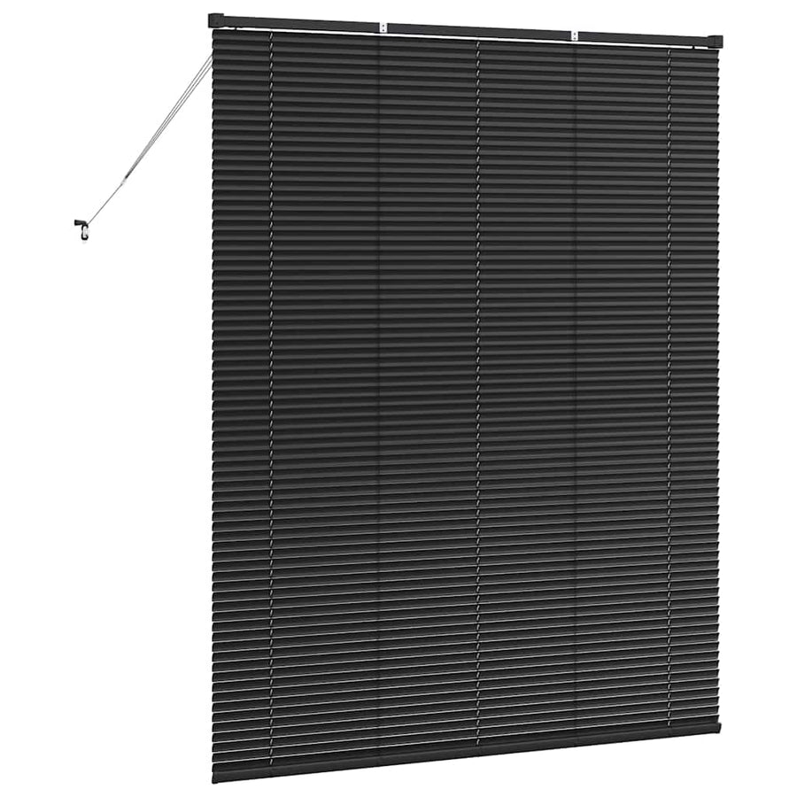 Raam Blind met gordijnen Anders Zwart 140 x 175 cm Aluminium