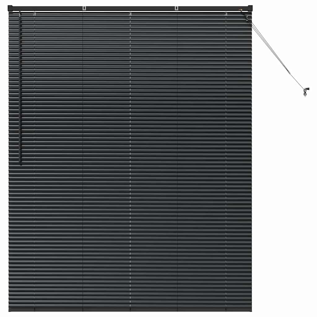 Raam Blind met gordijnen Anders Zwart 140 x 175 cm Aluminium