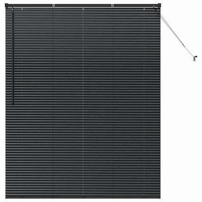 Raam Blind met gordijnen Anders Zwart 80 x 130 cm Aluminium