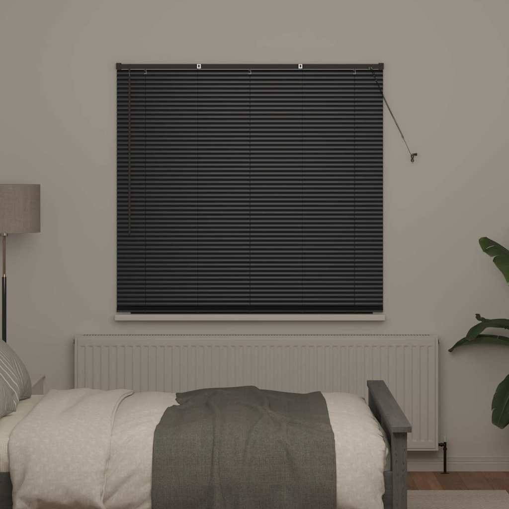 Raam Blind met gordijnen Anders Zwart 80 x 130 cm Aluminium