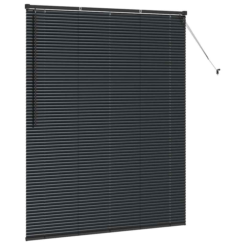 Raam Blind met gordijnen Anders Zwart 80 x 130 cm Aluminium