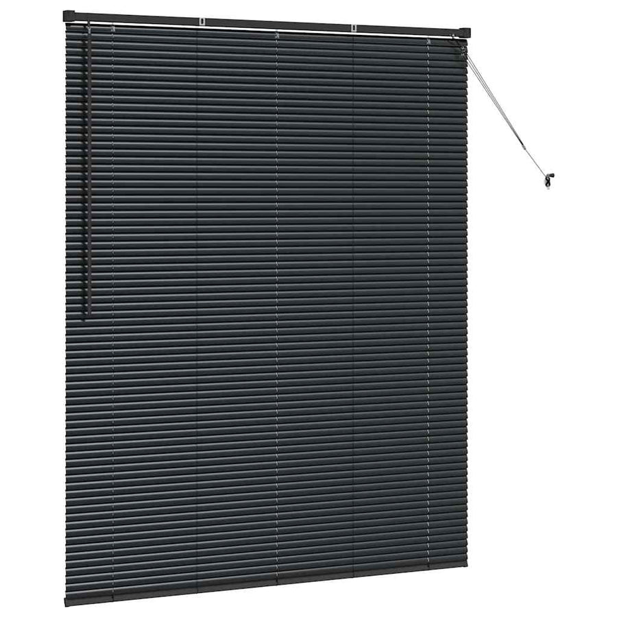Raam Blind met gordijnen Anders Zwart 80 x 130 cm Aluminium