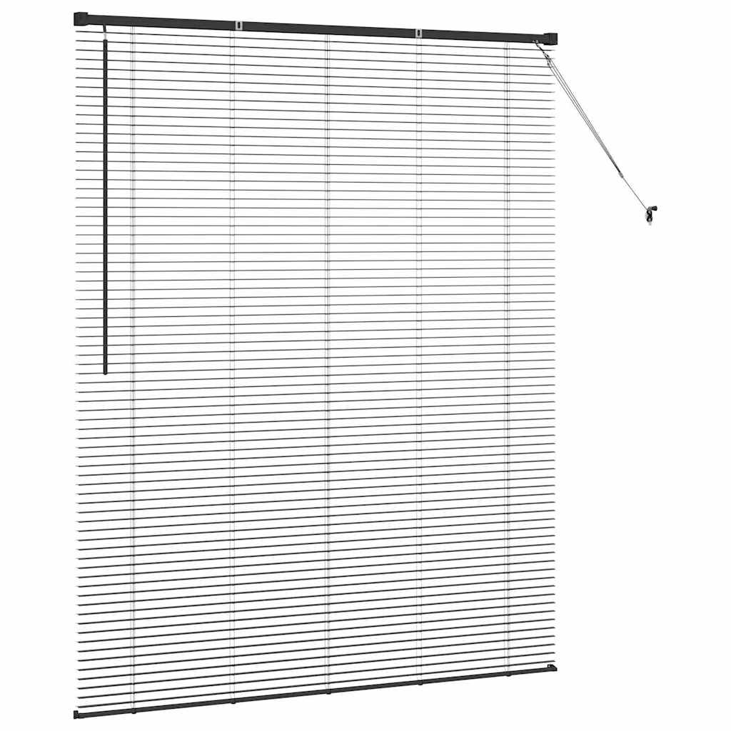 Raam Blind met gordijnen Anders Zwart 80 x 130 cm Aluminium