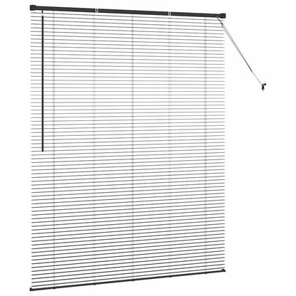 Raam Blind met gordijnen Anders Zwart 80 x 130 cm Aluminium