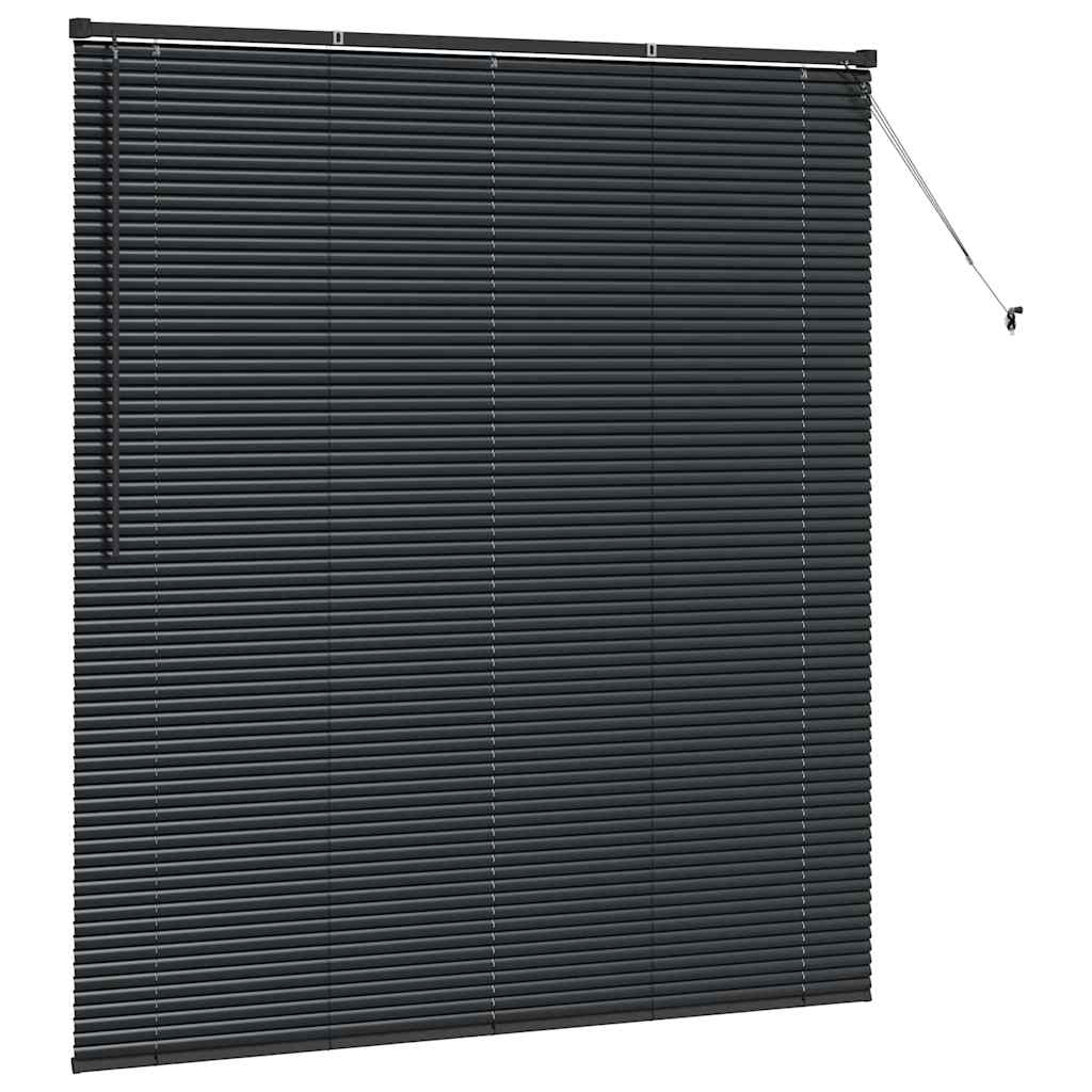 Raam Blind met gordijnen Anders Zwart 160 x 175 cm Aluminium