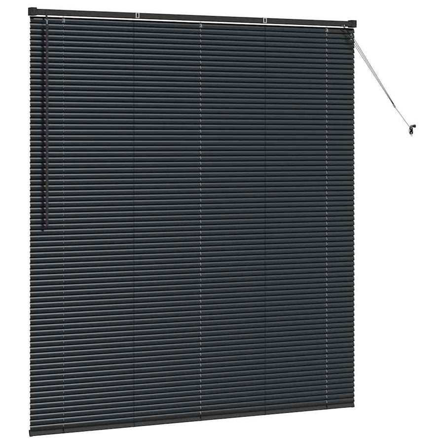 Raam Blind met gordijnen Anders Zwart 160 x 175 cm Aluminium