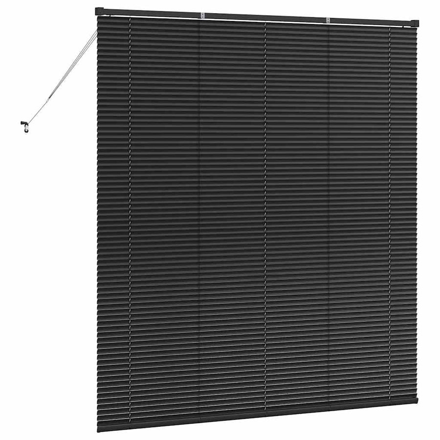 Raam Blind met gordijnen Anders Zwart 160 x 175 cm Aluminium