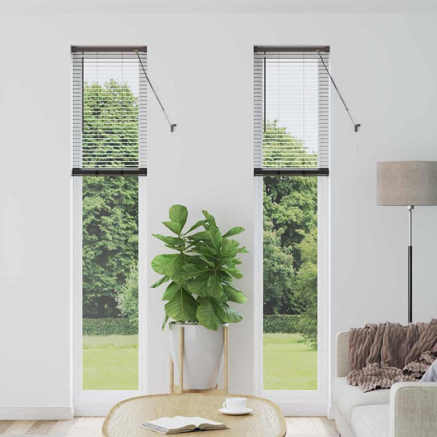 Raam Blind met gordijnen Anders Zwart 40 x 220 cm Aluminium