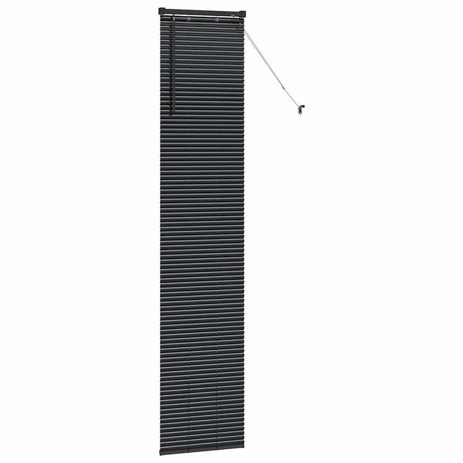 Raam Blind met gordijnen Anders Zwart 40 x 220 cm Aluminium
