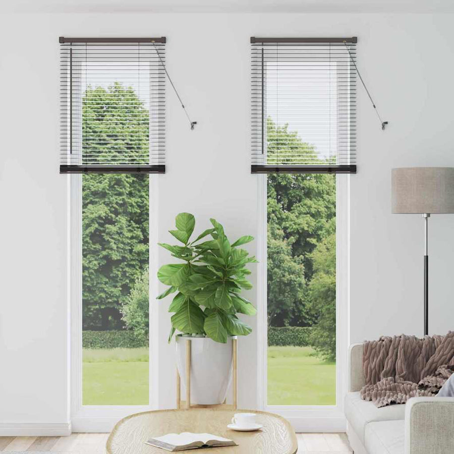 Raam Blind met gordijnen Anders Zwart 80 x 130 cm Aluminium