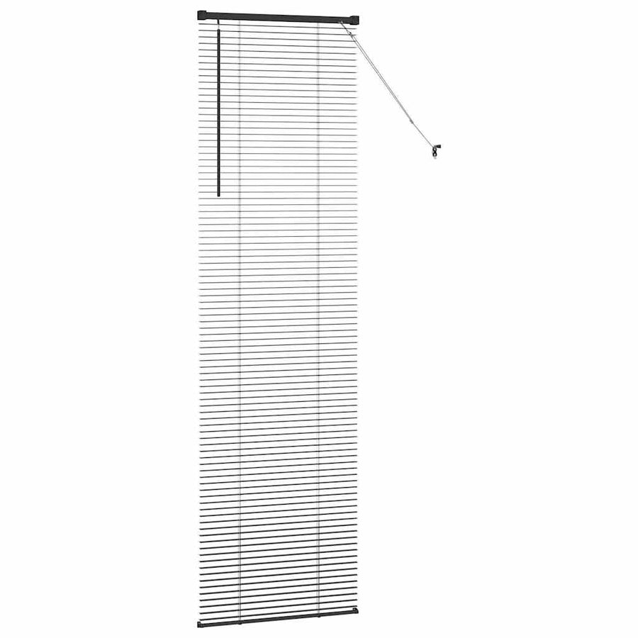 Raam Blind met gordijnen Anders Zwart 80 x 130 cm Aluminium