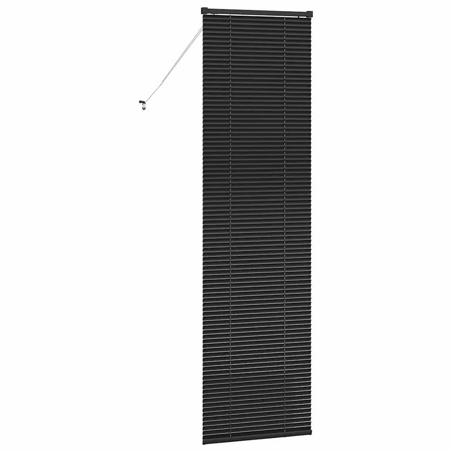 Raam Blind met gordijnen Anders Zwart 80 x 130 cm Aluminium