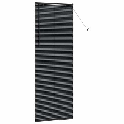 Raam Blind met gordijnen Anders Zwart 80 x 130 cm Aluminium