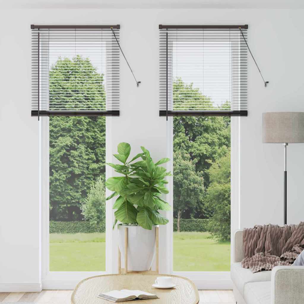 Raam Blind met gordijnen Anders Zwart 80 x 130 cm Aluminium