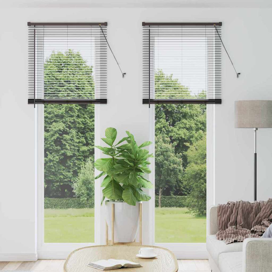 Raam Blind met gordijnen Anders Zwart 80 x 130 cm Aluminium