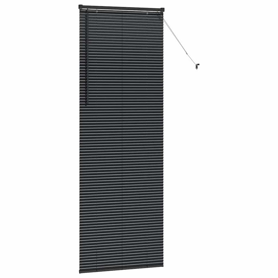 Raam Blind met gordijnen Anders Zwart 80 x 130 cm Aluminium