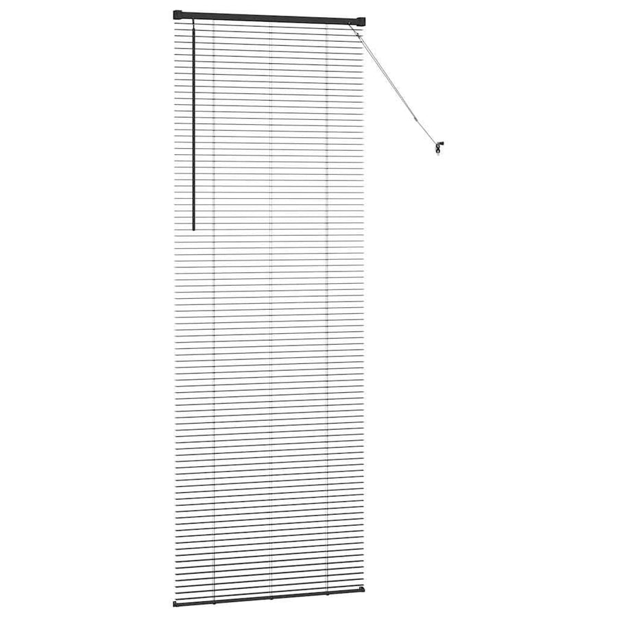Raam Blind met gordijnen Anders Zwart 80 x 130 cm Aluminium