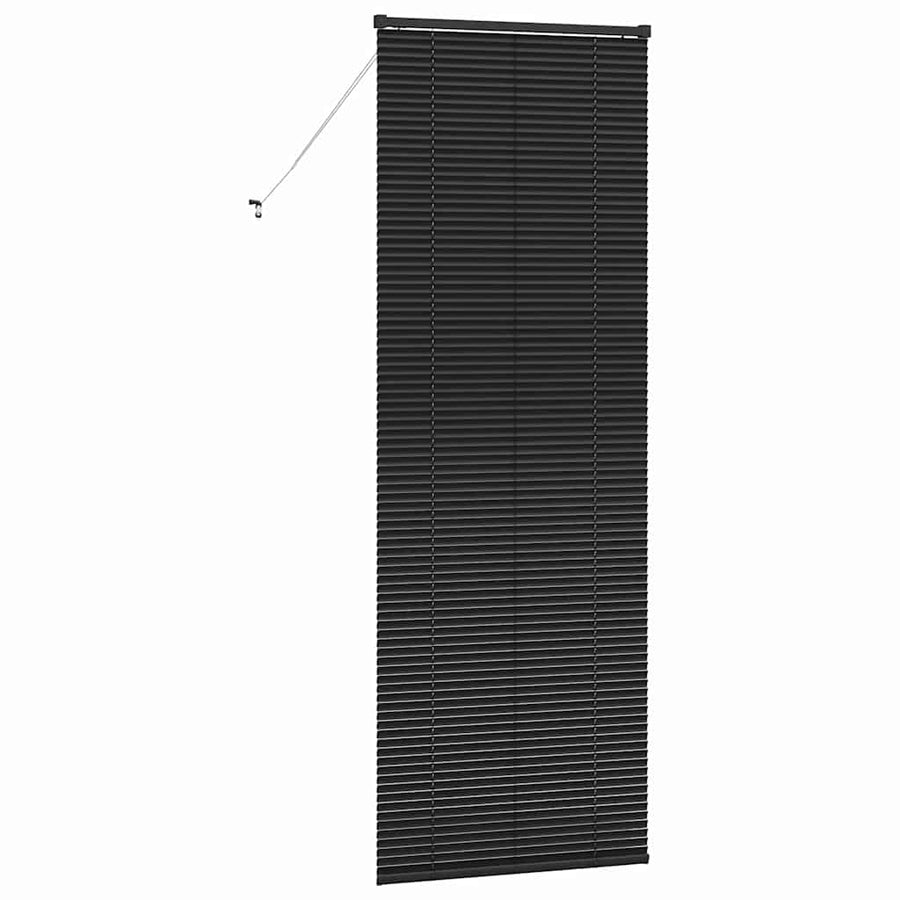 Raam Blind met gordijnen Anders Zwart 80 x 130 cm Aluminium