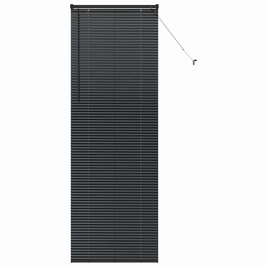 Raam Blind met gordijnen Anders Zwart 80 x 130 cm Aluminium