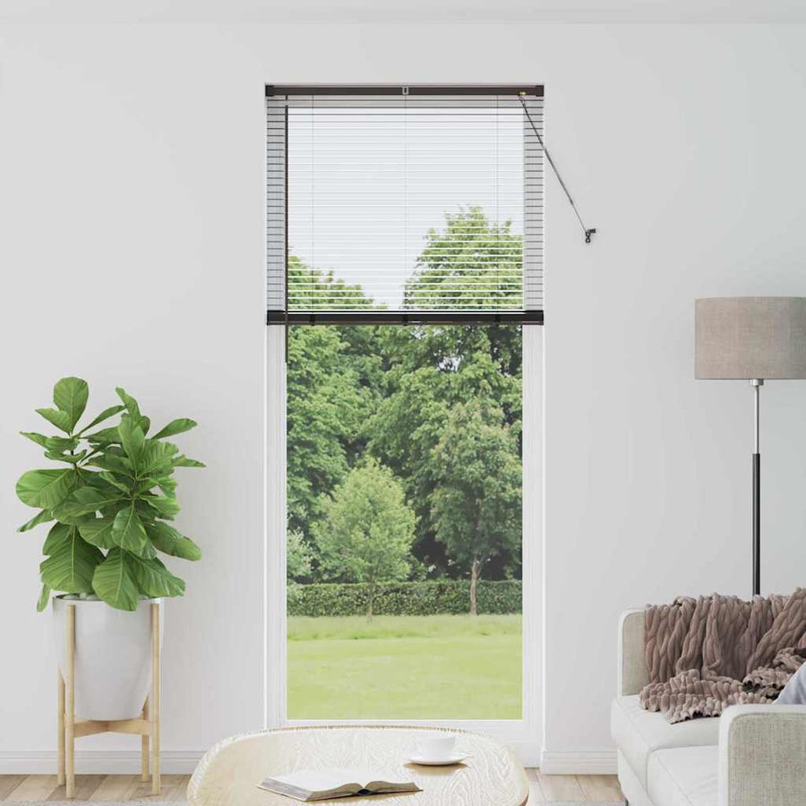Raam Blind met gordijnen Anders Zwart 80 x 130 cm Aluminium