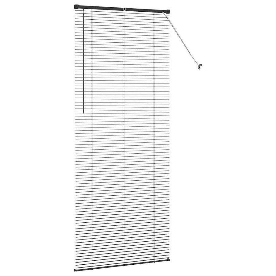 Raam Blind met gordijnen Anders Zwart 80 x 130 cm Aluminium