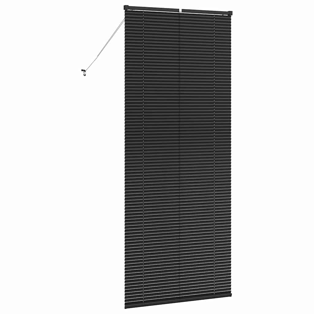 Raam Blind met gordijnen Anders Zwart 80 x 130 cm Aluminium