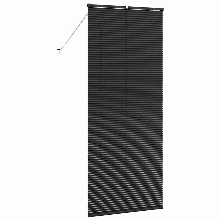 Raam Blind met gordijnen Anders Zwart 80 x 130 cm Aluminium