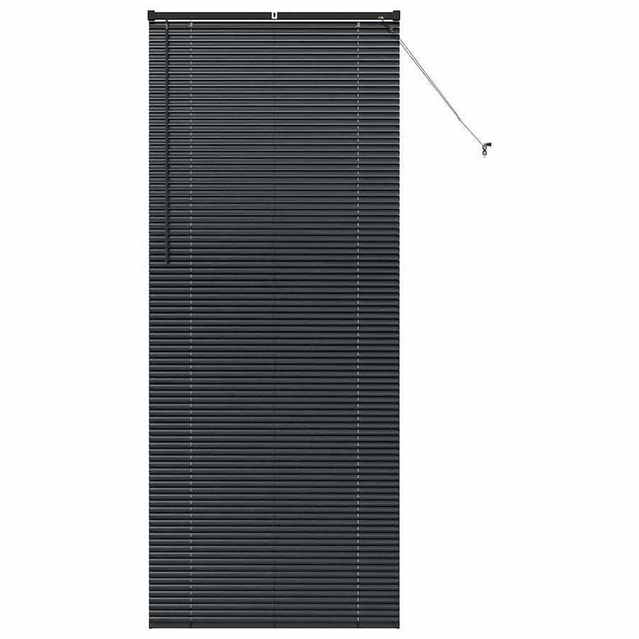 Raam Blind met gordijnen Anders Zwart 80 x 130 cm Aluminium