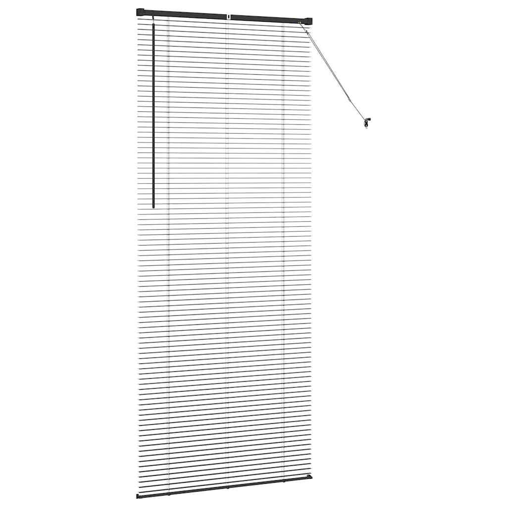 Raam Blind met gordijnen Anders Zwart 90 x 220 cm Aluminium