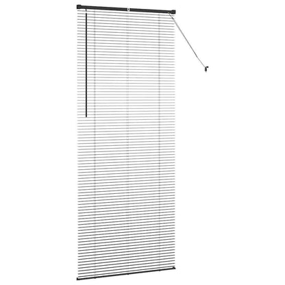 Raam Blind met gordijnen Anders Zwart 90 x 220 cm Aluminium