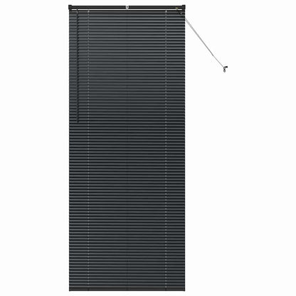 Raam Blind met gordijnen Anders Zwart 90 x 220 cm Aluminium