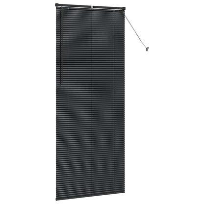 Raam Blind met gordijnen Anders Zwart 80 x 130 cm Aluminium