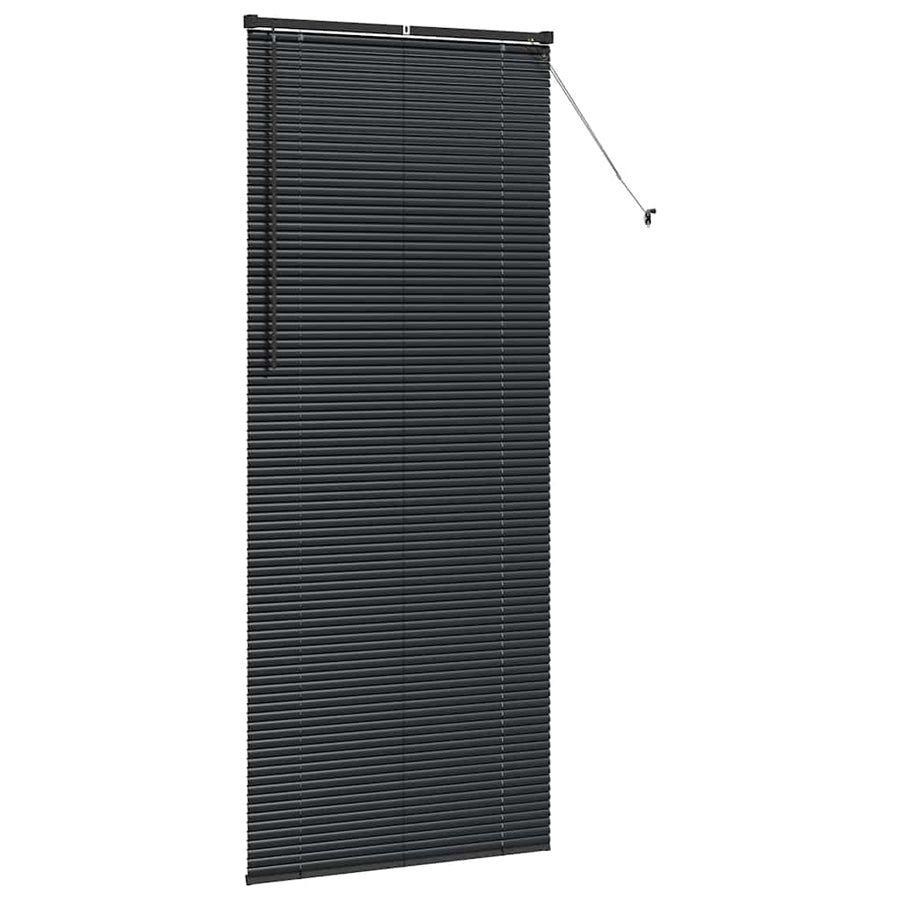 Raam Blind met gordijnen Anders Zwart 80 x 130 cm Aluminium