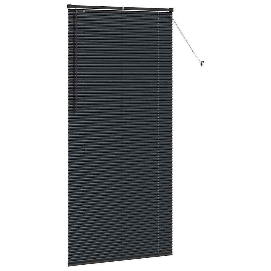 Raam Blind met gordijnen Anders Zwart 80 x 130 cm Aluminium