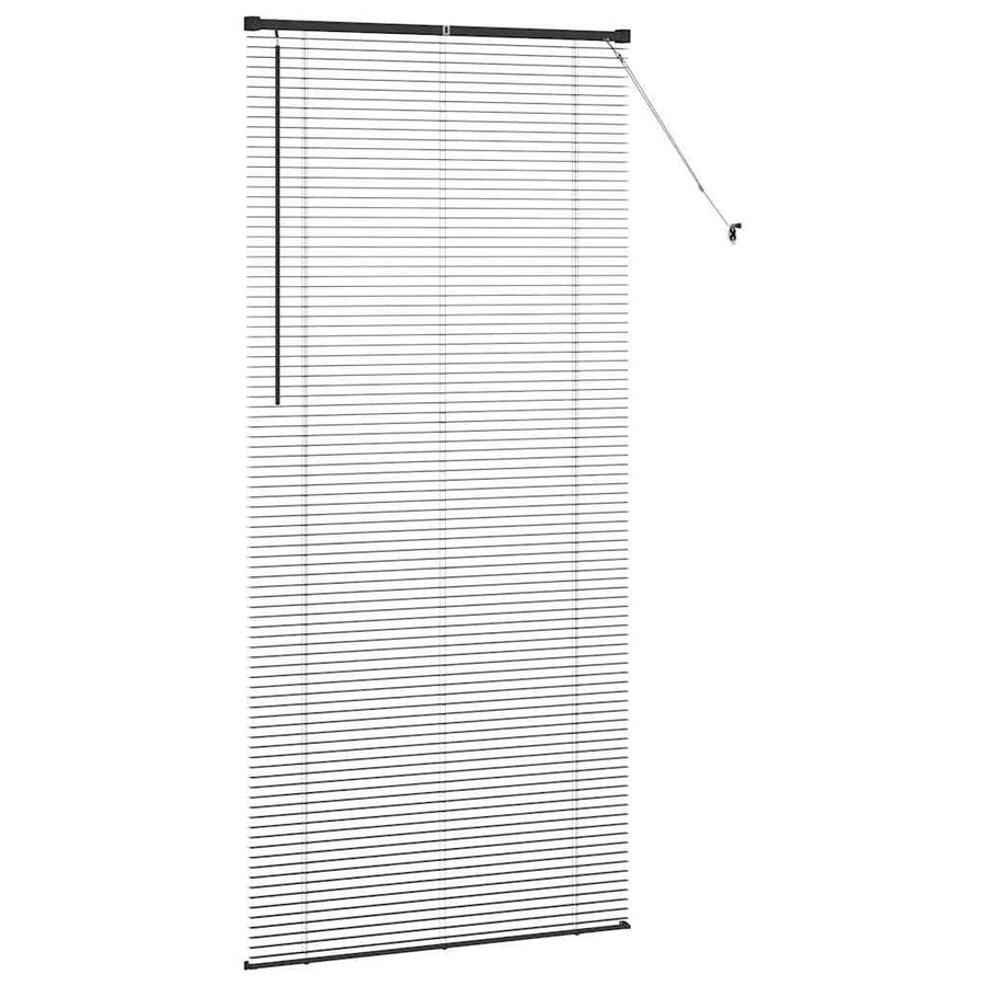 Raam Blind met gordijnen Anders Zwart 80 x 130 cm Aluminium